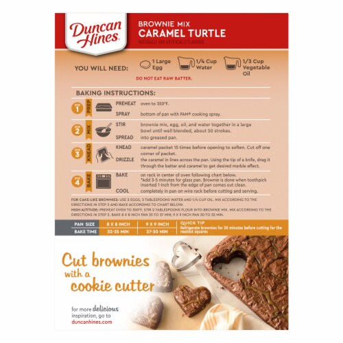 Duncan Hines Signature Caramel Turtle Brownie Mix Perspective: back