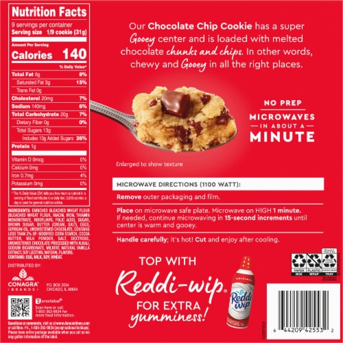 Duncan Hines® Gooey Chocolate Chip Cookie Frozen Dessert Perspective: back