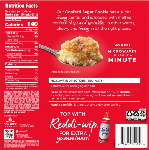 Duncan Hines® Gooey Confetti Sugar Cookie Frozen Dessert Perspective: back