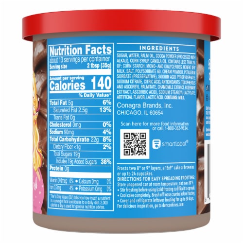 Duncan Hines® Dolly Parton's Creamy Chocolate Buttercream Frosting Perspective: back
