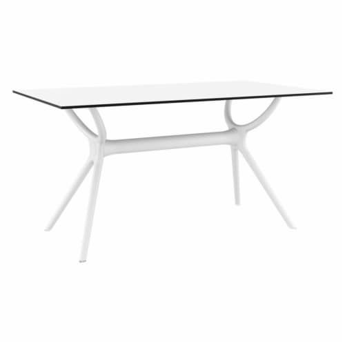 Compamia Mio 7 Piece Dining Set in White Perspective: back