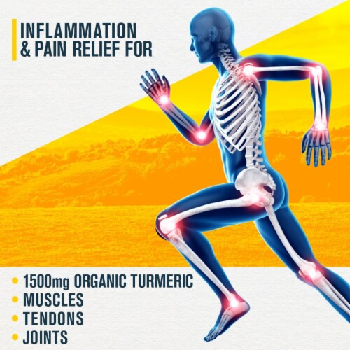 Turmeric Curcumin - Natural Recovery Drink Mix Powder - Natural Flavor Perspective: back