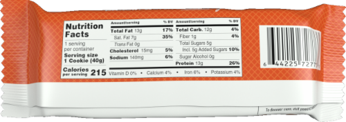 Power Crunch® Peanut Butter Fudge Protein Energy Bars Perspective: back