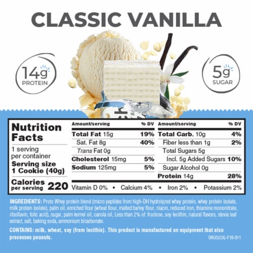 Power Crunch Vanilla Protein Energy Bars Perspective: back