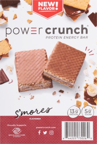 Power Crunch® S'mores Protein Energy Bars Perspective: back