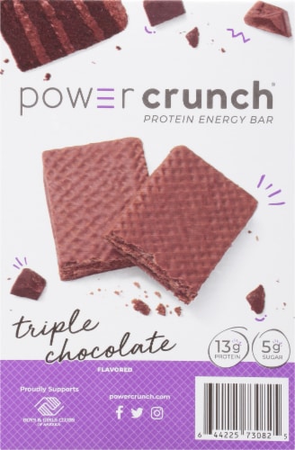 Power Crunch Triple Chocolate Whey Protein Energy Bars Perspective: back