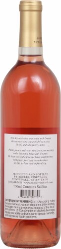 Becker Vineyards Provencal Texas Rose Wine Perspective: back