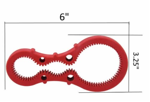 Kitcheniva Anti-slip Bottle Jar Opener Red Perspective: back