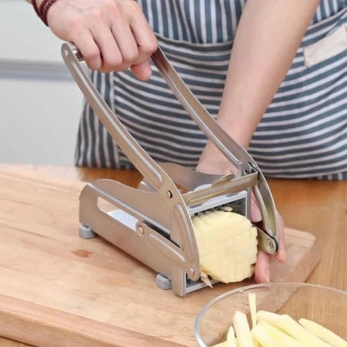Kitcheniva Stainless Steel French Fry Cutter 2 Blades Perspective: back