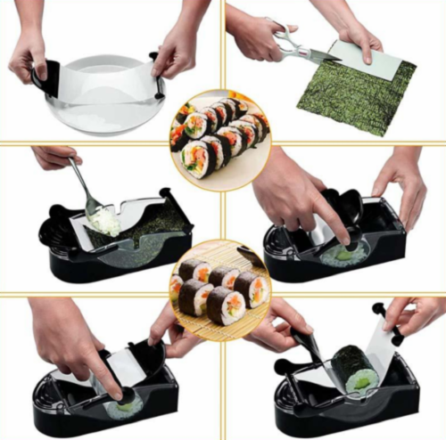 AGPTEK Sushi Maker Kit, 11pcs DIY Sushi Making Kit Roll Sushi Maker Rice  Roll Mold for Kitchen DIY Easy To Use