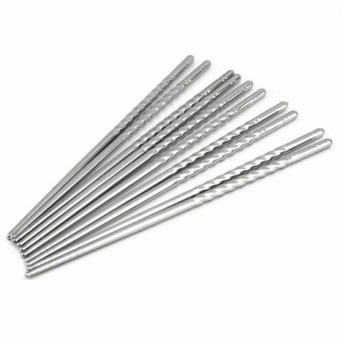 Kitcheniva Stainless Steel Lightweight Chopsticks 5 Pairs Perspective: back