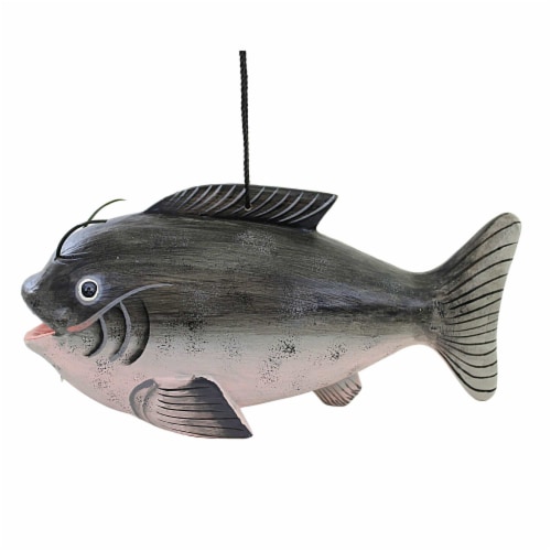 Home & Garden Catfish Birdhouse Wood Hanging Yard Deocr Se3880238 Perspective: back