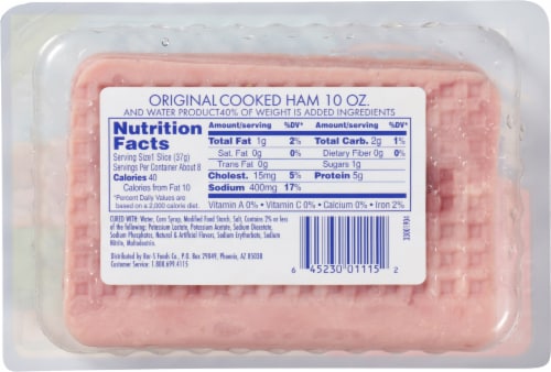 FUD® Original Cooked Sliced Ham Perspective: back