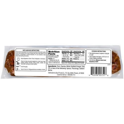 FUD Selecto Cured Pork Longaniza Perspective: back