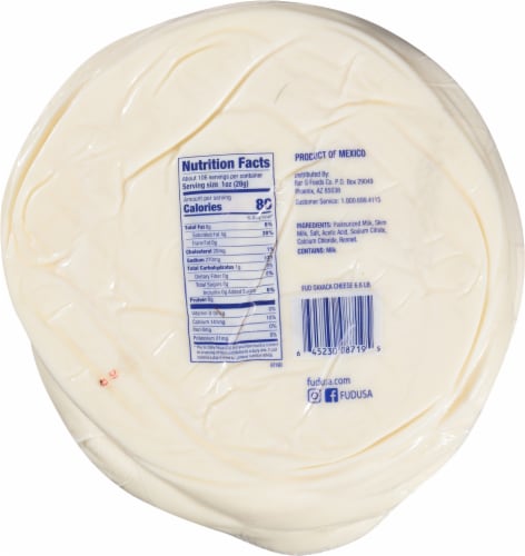 FUD® Queso Oaxaca Mexican Style String Cheese Fresh Sliced Deli Cheese Perspective: back