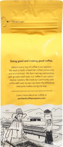 Portland Coffee Roasters Tanager's Song Light Roast Organic Whole Bean Coffee Perspective: back