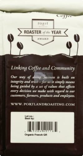 Portland Roasting Coffee Organic French Roast Ground Coffee Perspective: back