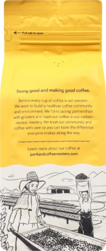 Portland Roasting Coffee Organic Dark Sumatra Ground Coffee Perspective: back