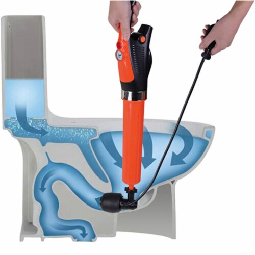 FEIYABDF Bathroom Electric High Pressure Air Toilet Plunger for Unclogging Pipes Perspective: back
