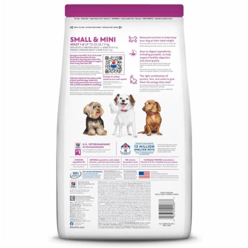 Hills Dry Dog Food Adult Small Mini Breed Chicken Meal Rice 4.5 lb. Bag 4.5 lb. Bag 1 Count Kroger