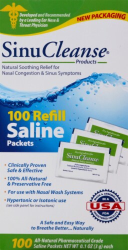 SinuCleanse Saline Refill Packets Perspective: back