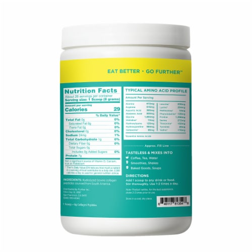 Further Food Collagen Peptides Pure Protein Powder Perspective: back