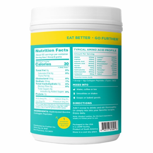 Further Food Collagen Peptides Pure Protein Powder Perspective: back