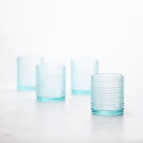 FORTESSA D&V Jupiter Double Old-Fashioned Glasses - 6 Pack - Pool Blue Perspective: back