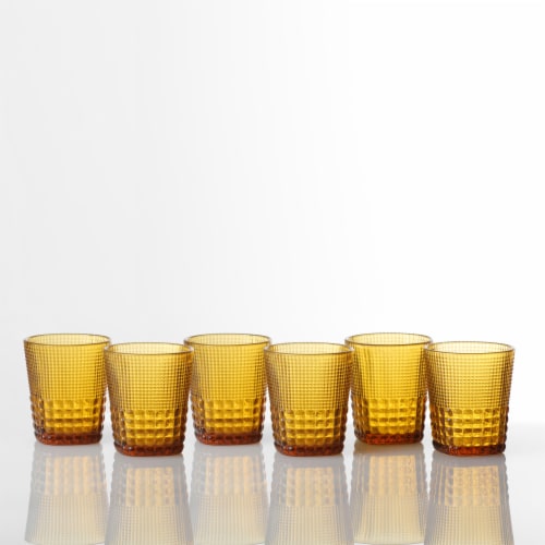 FORTESSA D&V Malcolm Double Old-Fashioned Beverage Glasses - 6 Pack - Amber Perspective: back
