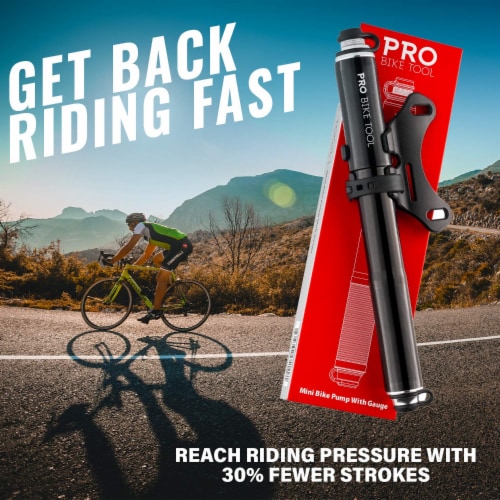 Presta bike pump with gauge sale
