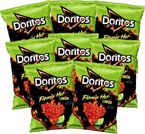 Doritos Flamin Hot Limon Flavor Tortilla Chips, 1.75 ounces (Pack of 8)`,  1.75 Ounce (Pack of 8) - Kroger