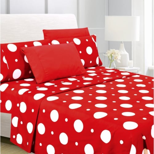 American Home Collection Polka Dot Microfiber Bed Sheet Set Twin Full Queen King Blue King, King - Foods Co. American Home Collection Polka Dot Microfiber Bed Sheet Set Twin Full Queen King Blue King, King - Foods Co.