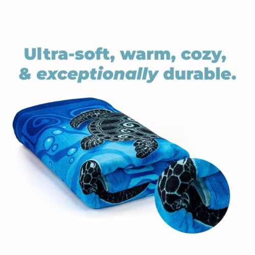 Dawhud Direct Tribal Sea Turtles Beach Towel, Women, Girls, Kids, Men, 30 x60 Perspective: back