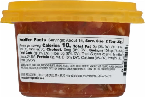 Garden Fresh Gourmet® Mild Artichoke Garlic Salsa Perspective: back