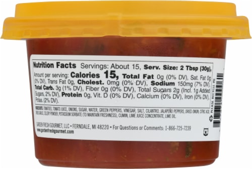 Garden Fresh Gourmet® Sweet Onion Salsa Perspective: back