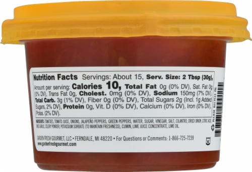 Garden Fresh Gourmet® Medium Thick N' Chunky Salsa Perspective: back