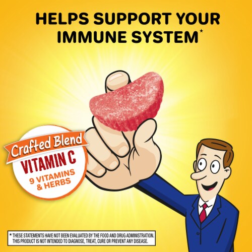 Airborne Immune Support Assorted Fruit Flavor Gummies Perspective: back