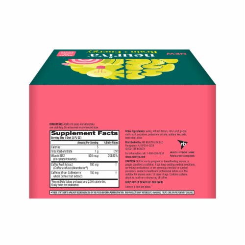 Neuriva Brain + Energy Strawberry Lemonade Dietary Supplement Perspective: back