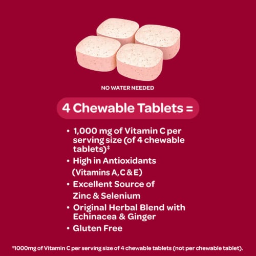 Airborne® Immune Support Berry Chewable Tablets Perspective: back
