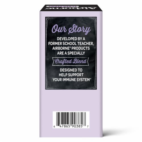 Airborne Elderberry Extract + Vitamin C Chewable Supplement Tablets Perspective: back