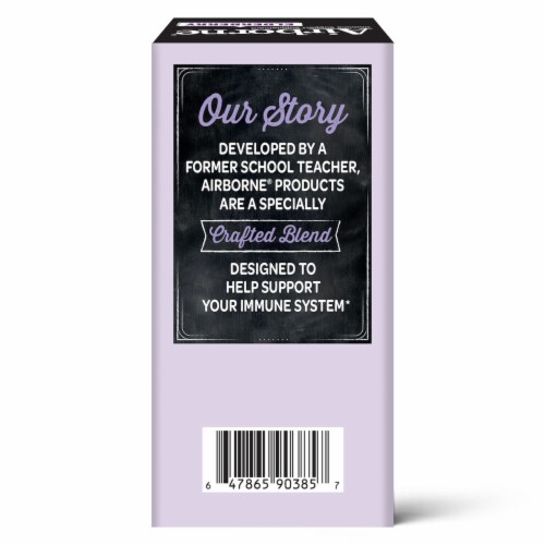 Airborne Elderberry Extract + Vitamin C Chewable Supplement Tablets Perspective: back