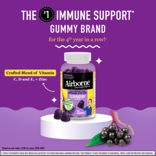 Airborne® Elderberry Flavor Immune Support Supplement Perspective: back