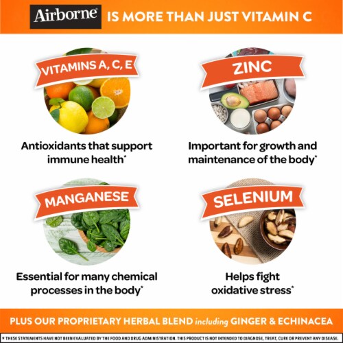 Airborne® Simply-C Zesty Orange Immune Support Tablets Perspective: back