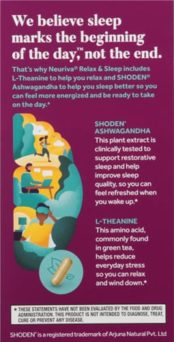 Neuriva® Relax & Sleep Capsules Perspective: back