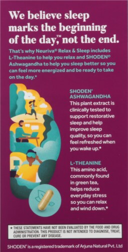 Neuriva® Relax & Sleep Capsules Perspective: back