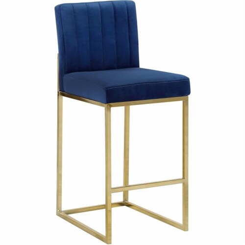 Navy velvet counter 2025 stool