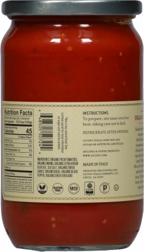 Lucini® Italia Organic Tuscan Tomato Sauce Perspective: back