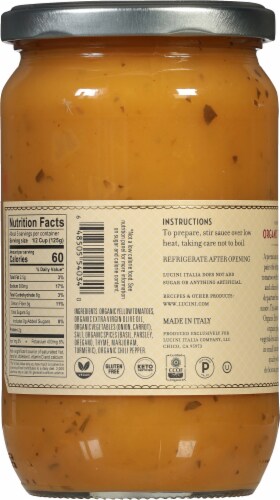 Lucini Italia Organic Golden Tomato Sauce Perspective: back