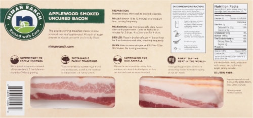 Niman Ranch Uncured Applewood Smoked Bacon Perspective: back