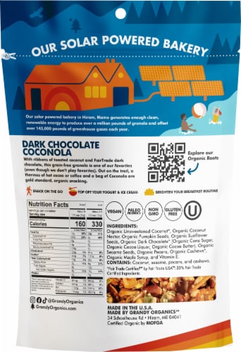 Dark Chocolate Coconola Organic Perspective: back